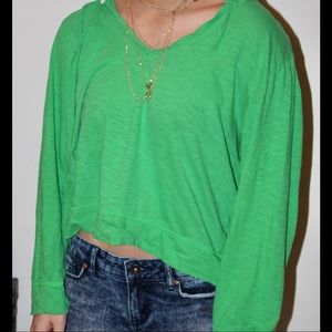 Green long sleeve with hood